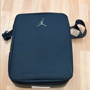 Jordan Black and Green Shoe Bag